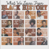 Wat we leren van de zwarte geschiedenis sticker (Voorkant)