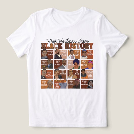Wat we leren van de zwarte geschiedenis Tri-Blend shirt (Design voorkant)