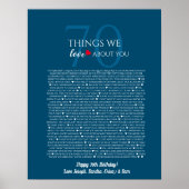 Wat we leuk vinden aan jou 70, 60, 50, poster (Voorkant)