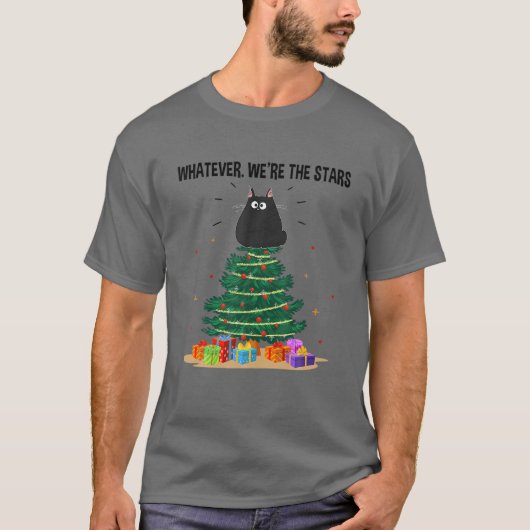 Wat we ook zijn de sterren grappige kerstboom t-shirt (Voorkant)