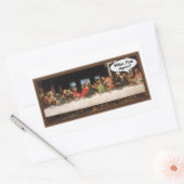 Wat, weer vis? - Funny last Supper Holiday Meal Rechthoekige Sticker (Envelop)