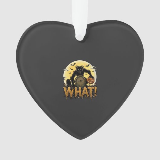 Wat weerwolf pompoen grafsteen volle maan ornament (voorkant)
