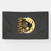 Wat Weerwolf Pompoen Grafsteen Volle Maan Spandoek (Horizontaal)