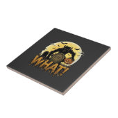 Wat weerwolf pompoen grafsteen volle maan tegeltje (Zijkant)