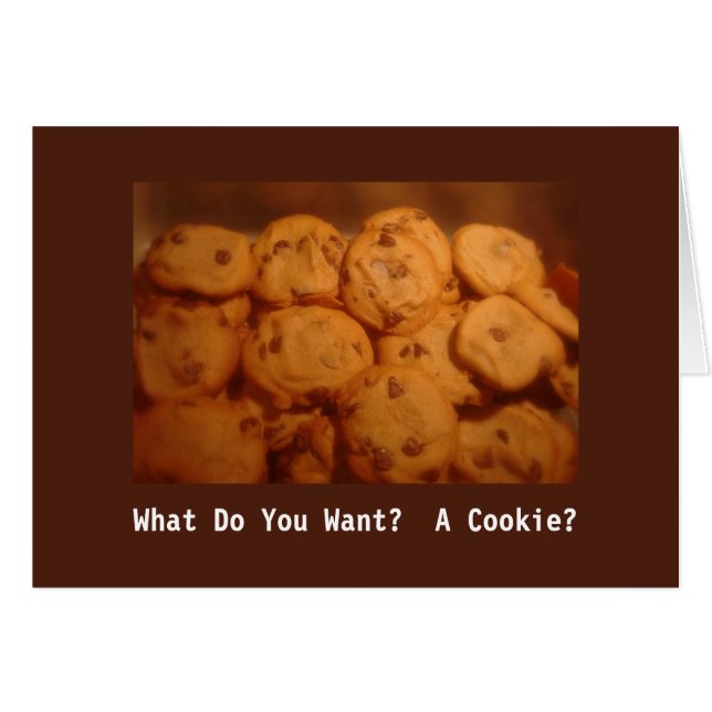 Wat wil je?  Een koekje? Congratkaart (Voorkant Horizontaal)