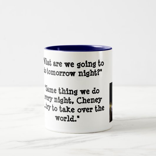 Wat wil je morgen doen? tweekleurige koffiemok (Center)