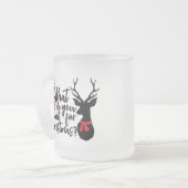 Wat wilt u met kerstavond? matglas koffiemok (Voorkant links)