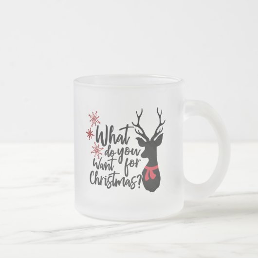 Wat wilt u met kerstavond? matglas koffiemok (Rechts)