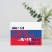 Wat wist Trump en wanneer wist hij de vlag? Briefkaart (Staand voorkant)