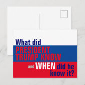 Wat wist Trump en wanneer wist hij de vlag? Briefkaart (Voorkant / Achterkant)