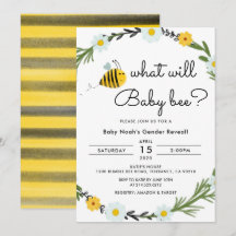 Wat wordt baby Bee Baby Shower Geslacht Reveal