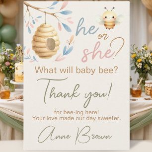 Wat wordt Baby Bee, Hij of Zij Bedankkaart