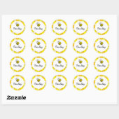 Wat wordt baby bee team boy ronde sticker (Vel)