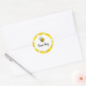 Wat wordt baby bee team boy ronde sticker (Envelop)