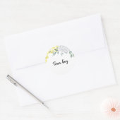 Wat wordt baby bee team boy ronde sticker (Envelop)