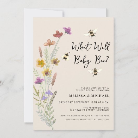 Wat wordt de baby bij de bij geslacht onthulling kaart (Voorkant)