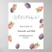 Wat wordt de baby geslacht onthulling welkom poster (Voorkant)