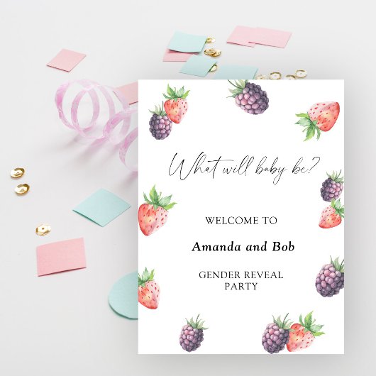 Wat wordt de baby geslacht onthulling welkom poster