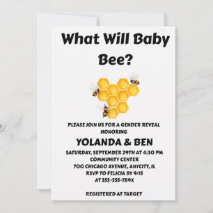 Wat wordt de geslachtsaankondiging van baby Bee Kaart