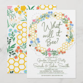 Wat wordt het Baby Floral Gender Reveal? Kaart (Voorkant / Achterkant)