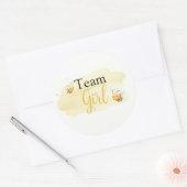 Wat wordt het, Bijenteam Jongen Ronde Sticker (Envelop)