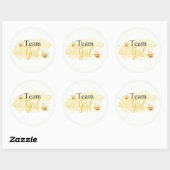 Wat wordt het, Bijenteam Jongen Ronde Sticker (Vel)