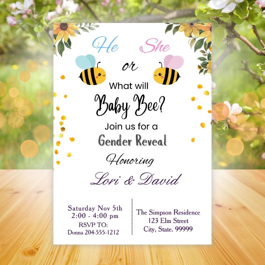 Wat wordt het geslacht onthullen kaart