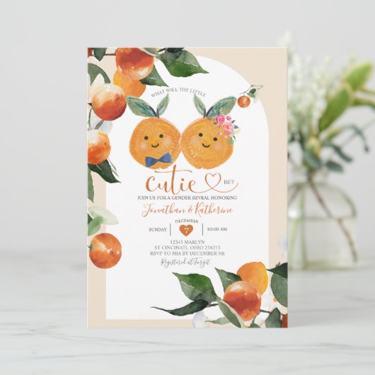 Wat wordt het kleine schatje Orange geslacht onthu Kaart (Staand voorkant)