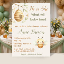 Wat zal baby Bee Baby Shower & Geslacht Reveal