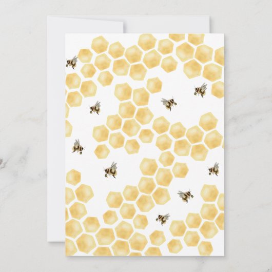 Wat zal baby Bee gender openbaren uitnodiging. Kaart (Achterkant)