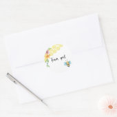 Wat zal baby bee team girl  ronde sticker (Envelop)