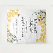 Wat zal baby bij een geslacht onthulling achtergro wandkleed (Voorkant (horizontaal))