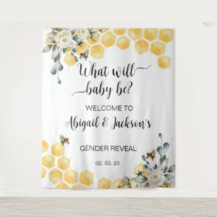 Wat zal baby bijen geslacht onthulling achtergrond wandkleed