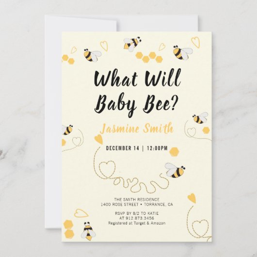 Wat zal Baby Bumblebee Gender modern onthullen Kaart (Voorkant)