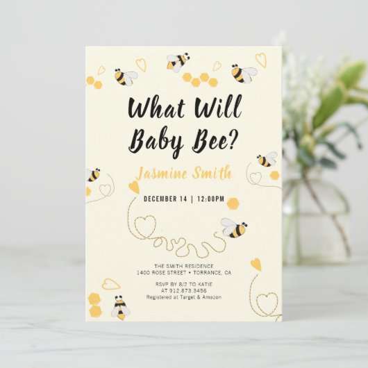 Wat zal Baby Bumblebee Gender modern onthullen Kaart (Staand voorkant)