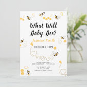 Wat zal Baby Bumblebee Gender Schattige onthullen Kaart (Staand voorkant)