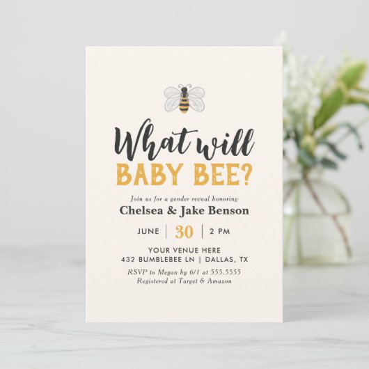 Wat zal Baby doen aan gender onthullen Kaart (Staand voorkant)