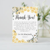 Wat zal baby gender onthullen Dankjewel Card. I Kaart (Staand voorkant)