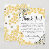 Wat zal baby gender onthullen Dankjewel Card. I Kaart (Voorkant / Achterkant)