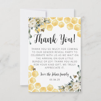 Wat zal baby gender onthullen Dankjewel Card. I Kaart
