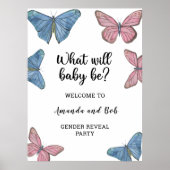 Wat zal baby gender onthullen welkom poster (Voorkant)