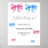 Wat zal baby gender onthullen welkom poster (Voorkant)