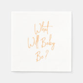 Wat zal Baby Gender onthullen Welkom Servet (Voorkant)