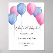 Wat zal baby geslacht onthulling welkom zijn poster (Voorkant)