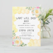 Wat zal Baby Schattigee Gender Reveal Party zijn Kaart (Staand voorkant)