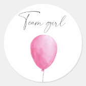 Wat zal baby team meisje zijn ronde sticker (Voorkant)