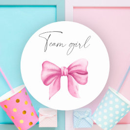 Wat zal baby team meisje zijn ronde sticker