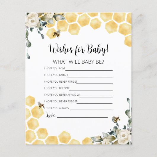 Wat zal baby Wensen voor Baby Kaart zijn. (Voorkant)