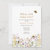 Wat zal Baby Wildflower Gender Reveal Kaart (Voorkant)