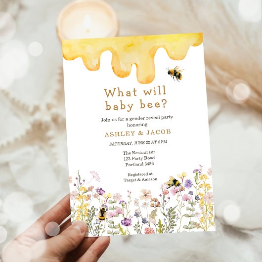 Wat zal Baby Wildflower Gender Reveal Kaart